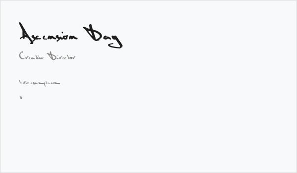 Ascension Day Business Card