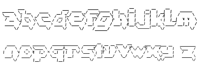 Asciid Schriftart Kleinbuchstaben
