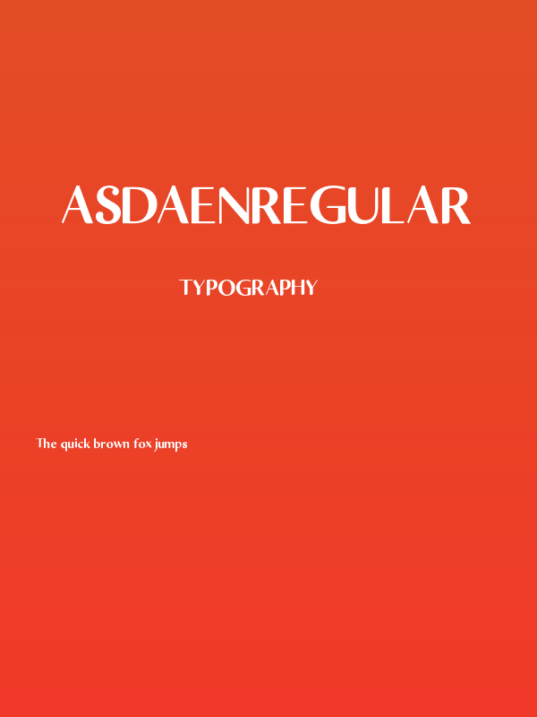 AsdaenRegular Poster