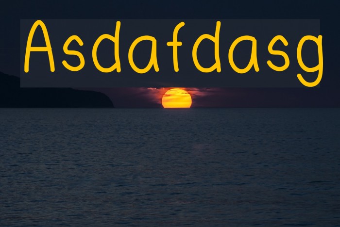 Asdafdasg Font examples