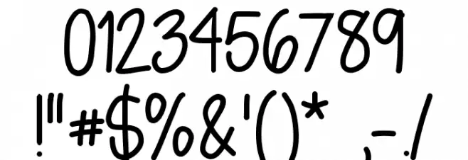 Asdfghjkl Font OTHER CHARS