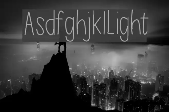 AsdfghjklLight Font examples