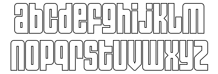 Asectica Outline Demo Font LOWERCASE