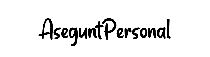 Asegunt Personal  フリーフォントのダウンロード