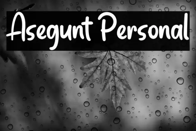 Asegunt Personal Font examples