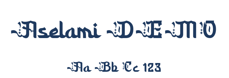 Aselami DEMO Font Preview