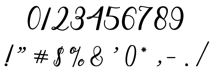 AselineScript Font OTHER CHARS