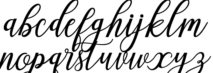 AselineScript Font LOWERCASE