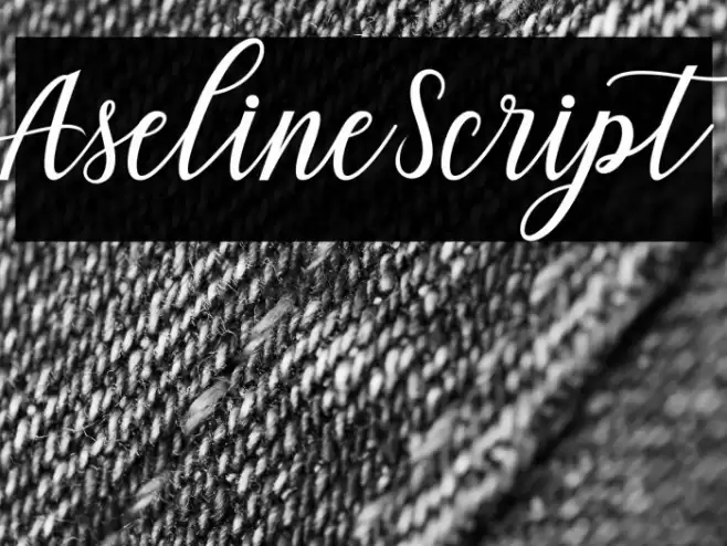 AselineScript Font examples