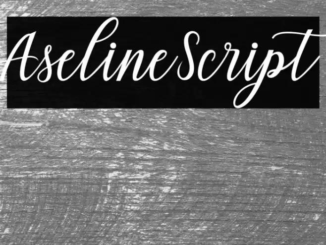 AselineScript Font examples