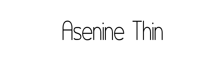 Asenine Thin Font