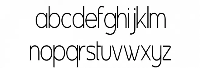 Asenine Thin Font LOWERCASE