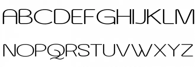 Asenine Wide Font UPPERCASE