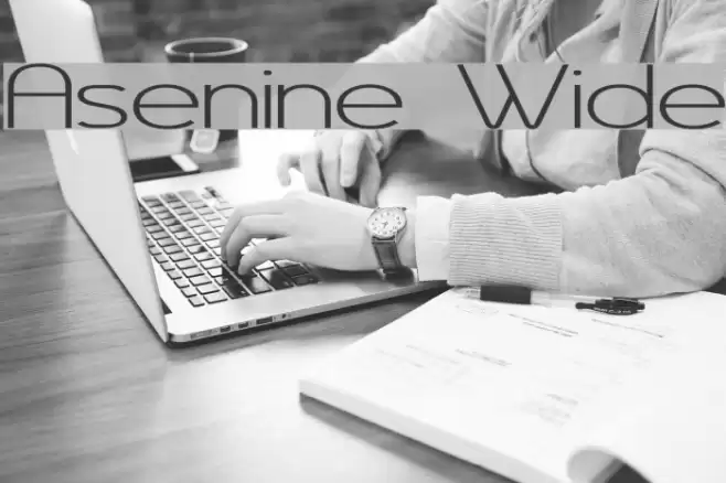 Asenine Wide Schriftart examples