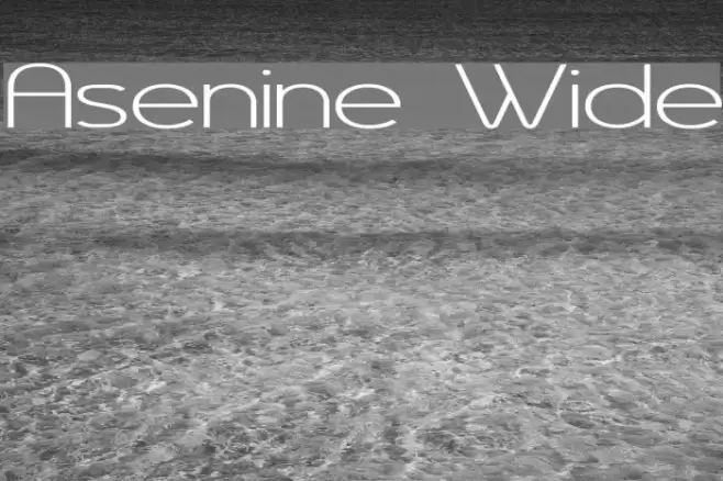 Asenine Wide Schriftart examples