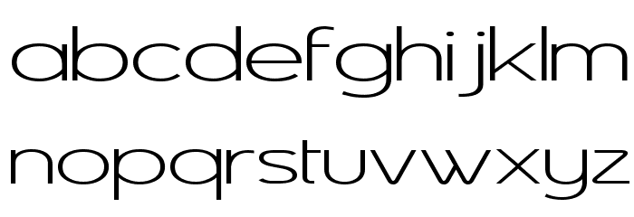 Asenine Wide Schriftart Kleinbuchstaben