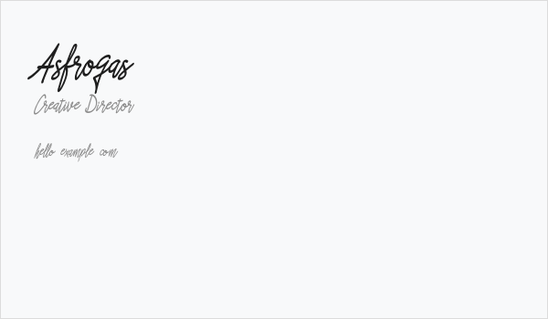 Asfrogas Business Card