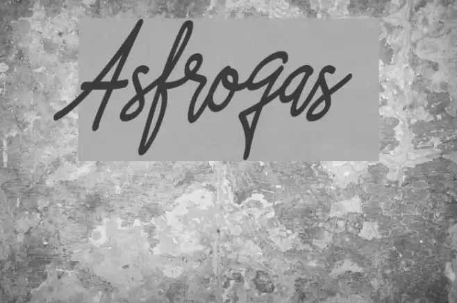 Asfrogas Font examples