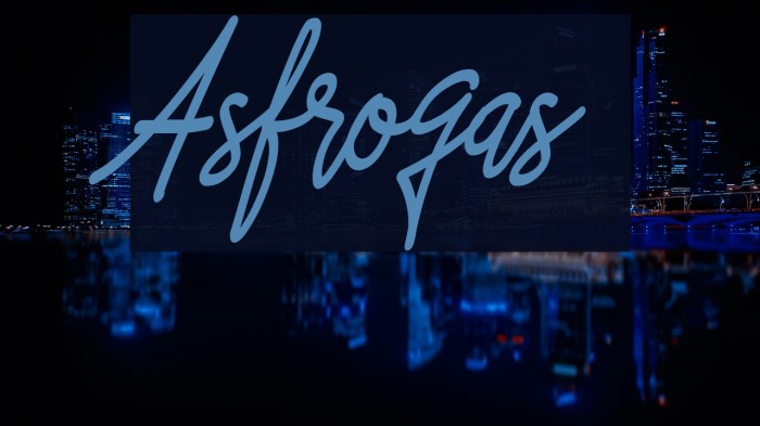 Asfrogas Font examples