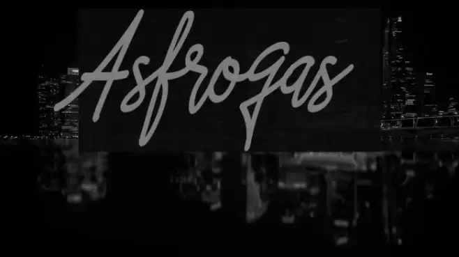 Asfrogas Font examples