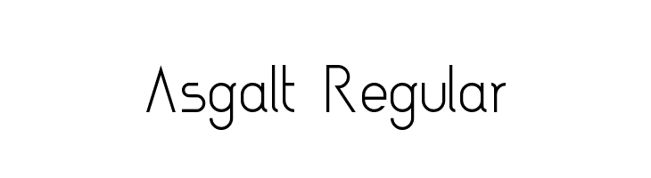 Asgalt Regular Font