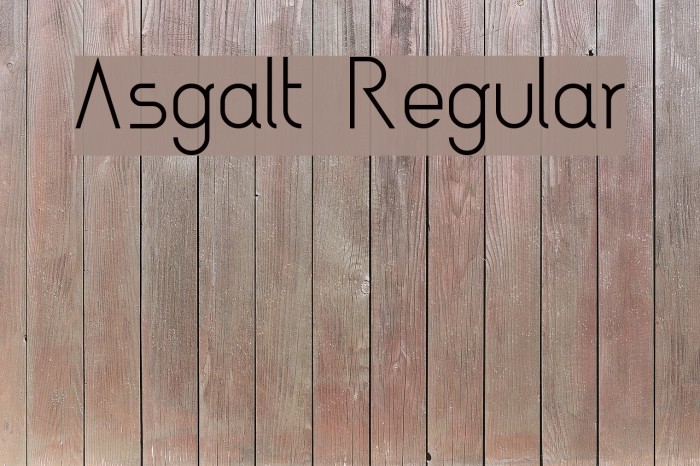 Asgalt Regular Font examples