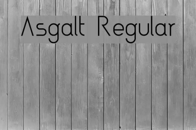 Asgalt Regular Font examples