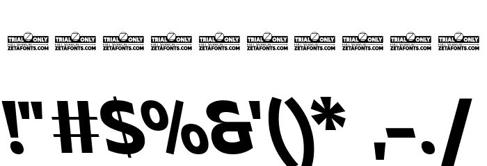 Asgard Trial Bold Backslant Font OTHER CHARS