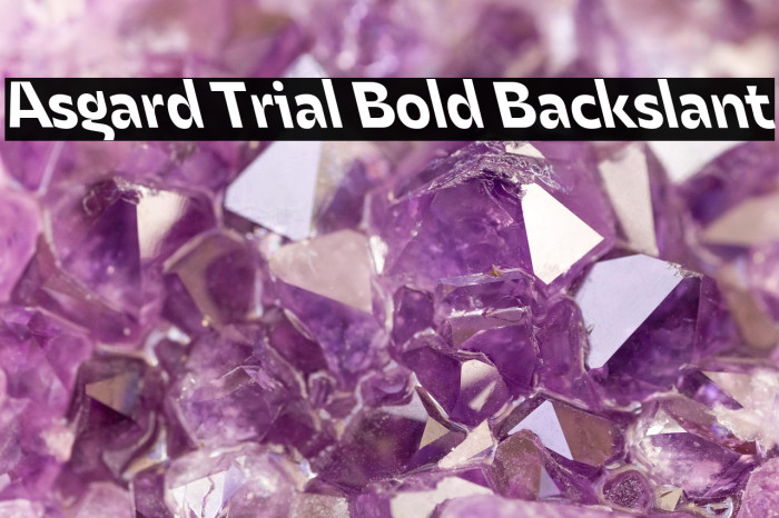 Asgard Trial Bold Backslant Example 3