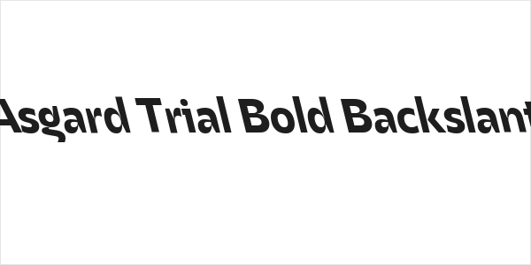 Asgard Trial Bold Backslant Logo