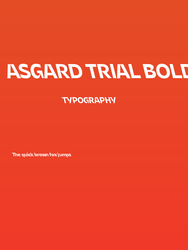 Asgard Trial Bold Backslant Poster
