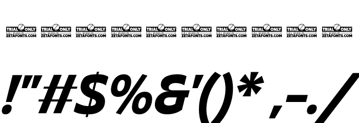 Asgard Trial Bold Italic Font OTHER CHARS