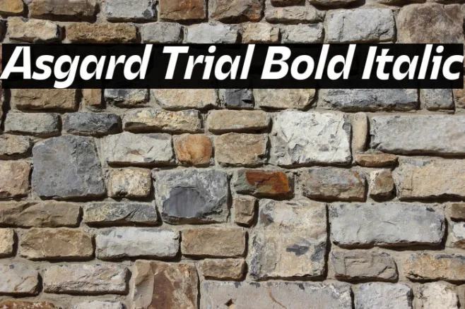 Asgard Trial Bold Italic Example 2