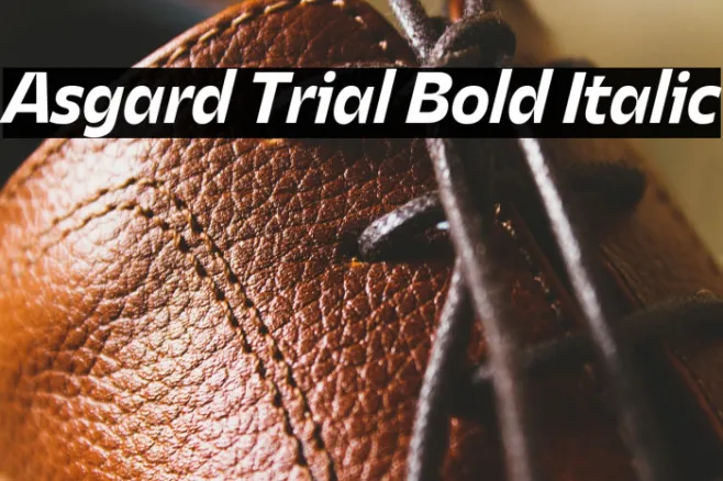 Asgard Trial Bold Italic Example 3