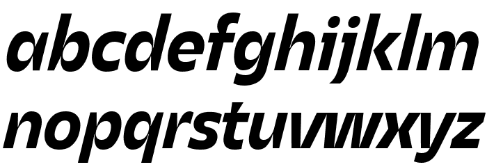 Asgard Trial Bold Italic Font LOWERCASE