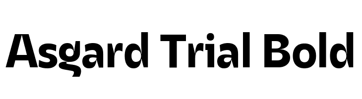 Asgard Trial Bold  Free Fonts Download