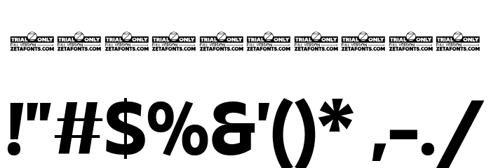 Asgard Trial Bold Font OTHER CHARS