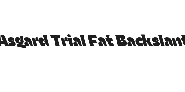 Asgard Trial Fat Backslant Logo