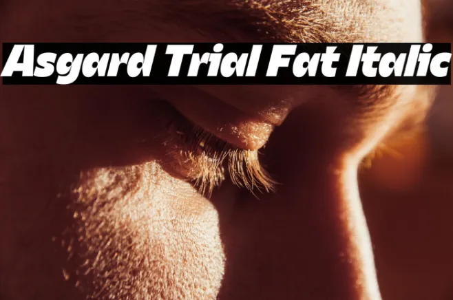 Asgard Trial Fat Italic Example 1