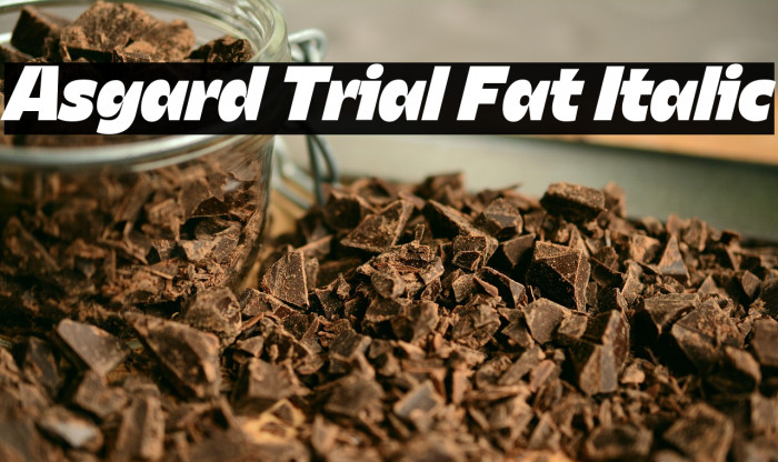 Asgard Trial Fat Italic Example 3