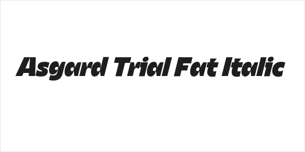 Asgard Trial Fat Italic Logo