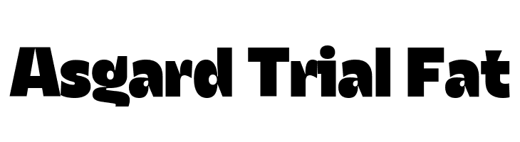 Asgard Trial Fat  font caratteri gratis