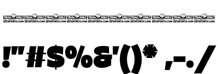 Asgard Trial Fat Font OTHER CHARS