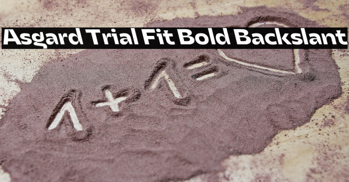 Asgard Trial Fit Bold Backslant Example 3