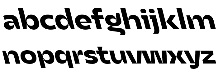 Asgard Trial Fit Bold Backslant Font LOWERCASE