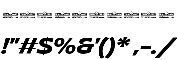 Asgard Trial Fit Bold Italic Font OTHER CHARS