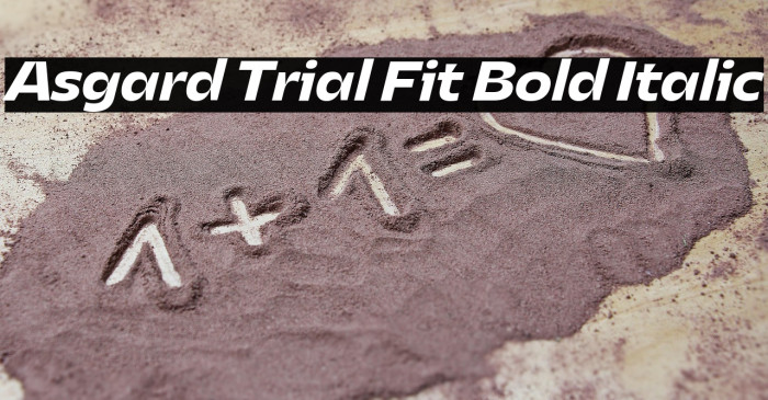 Asgard Trial Fit Bold Italic Example 3