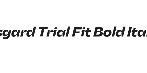 Asgard Trial Fit Bold Italic Logo