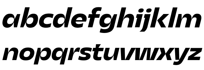 Asgard Trial Fit Bold Italic Font LOWERCASE