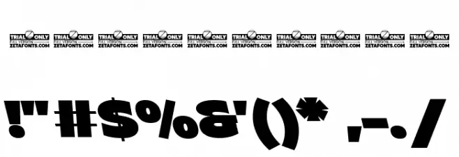 Asgard Trial Fit Fat Backslant Font OTHER CHARS